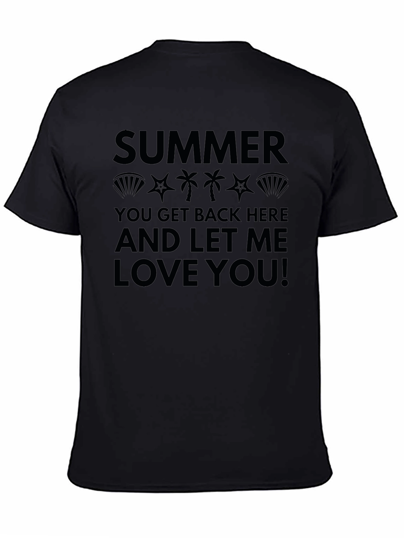 Camiseta Negra Estampada: Summer Love