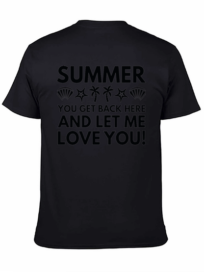 Camiseta Negra Estampada: Summer Love