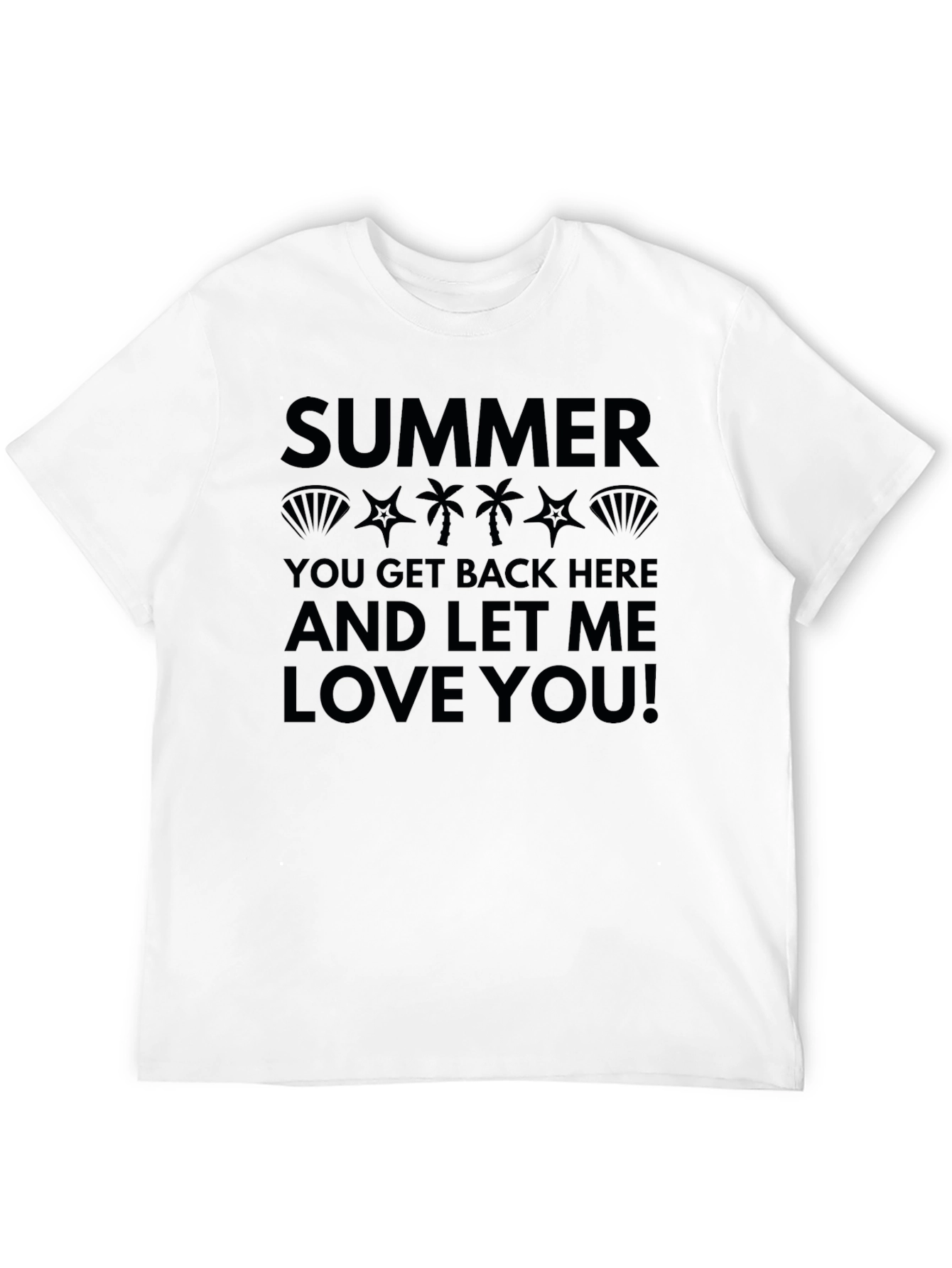 Camiseta Negra Estampada: Summer Love