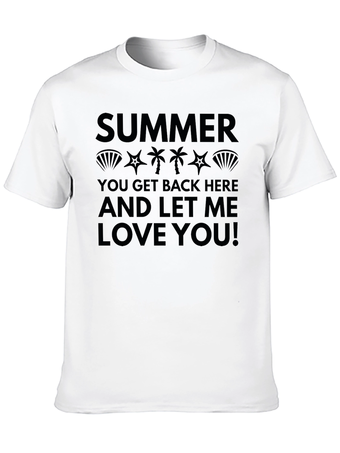 Camiseta Negra Estampada: Summer Love