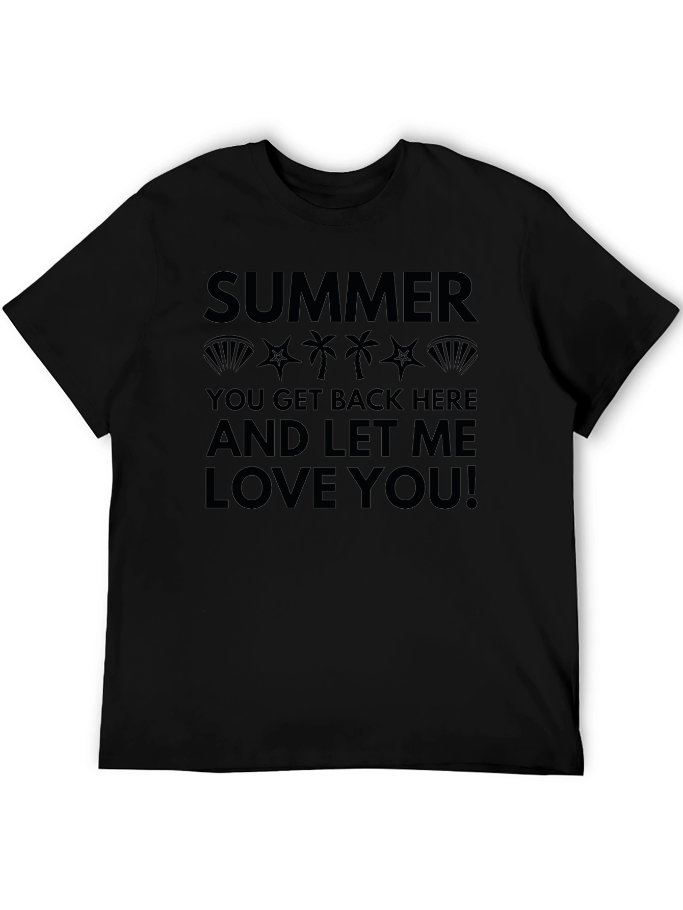 Camiseta Negra Estampada: Summer Love