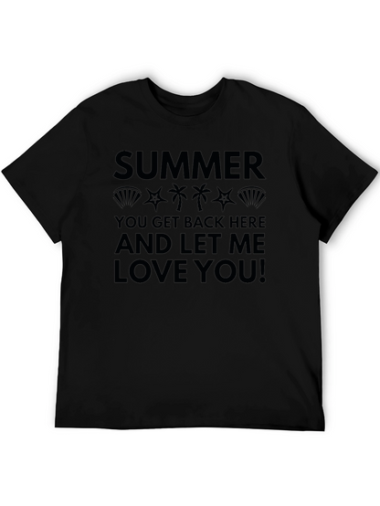 Camiseta Negra Estampada: Summer Love