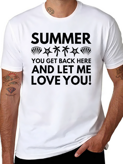 Camiseta Negra Estampada: Summer Love