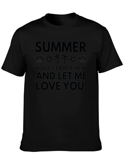 Camiseta Negra Estampada: Summer Love