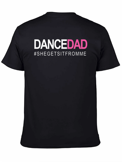 Camiseta Negra Dance Dad con Diseño Moderno