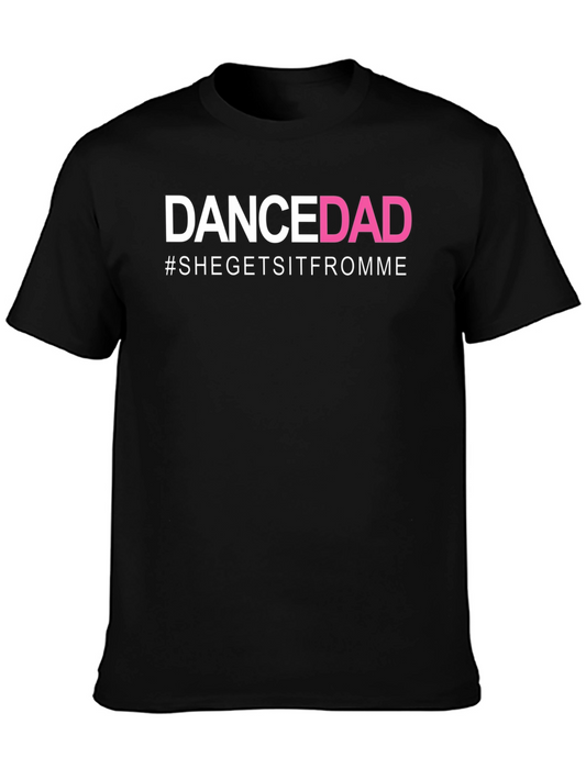 Camiseta Negra Dance Dad con Diseño Moderno