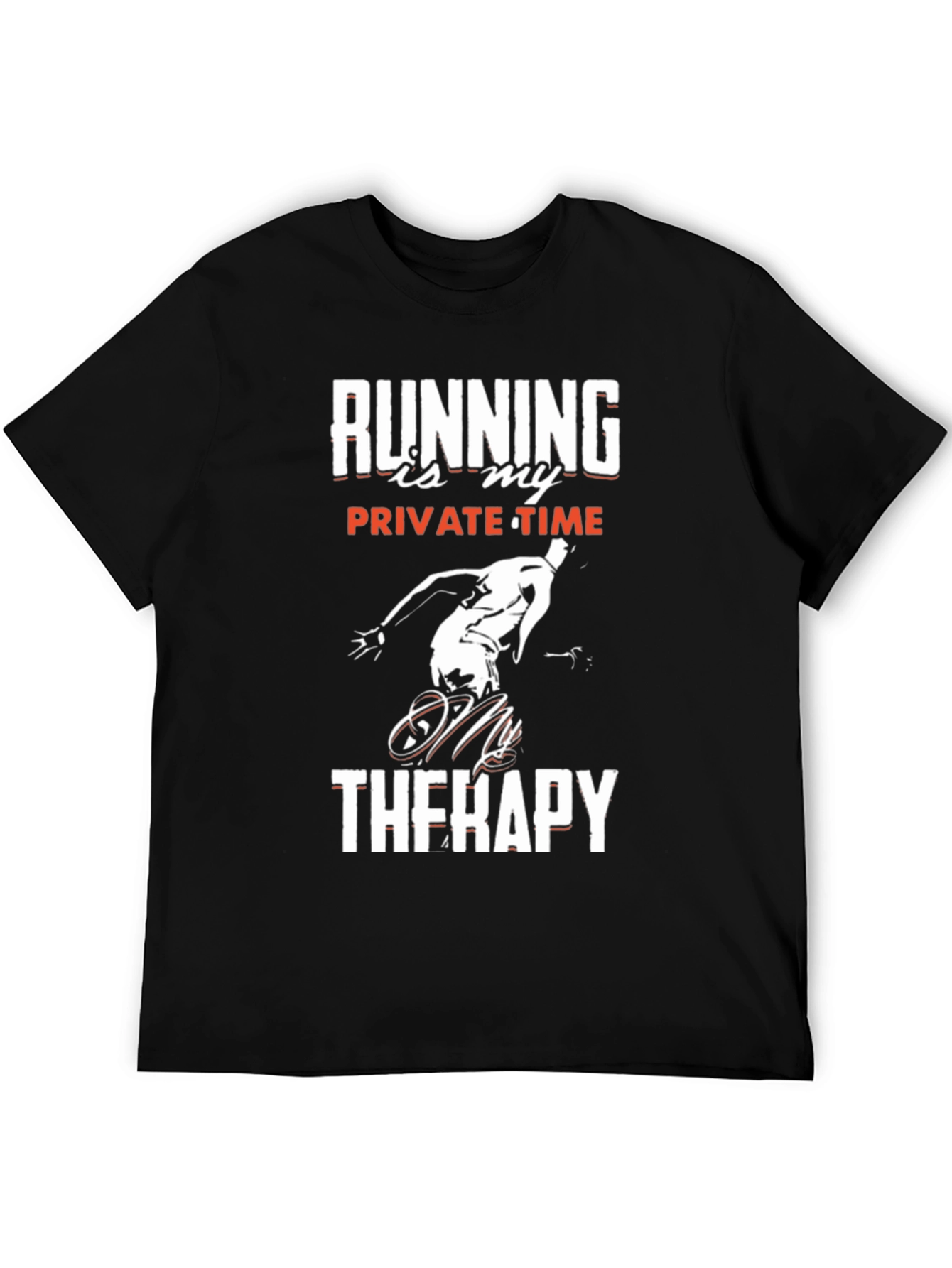 Camiseta Negra: Running is My Therapy