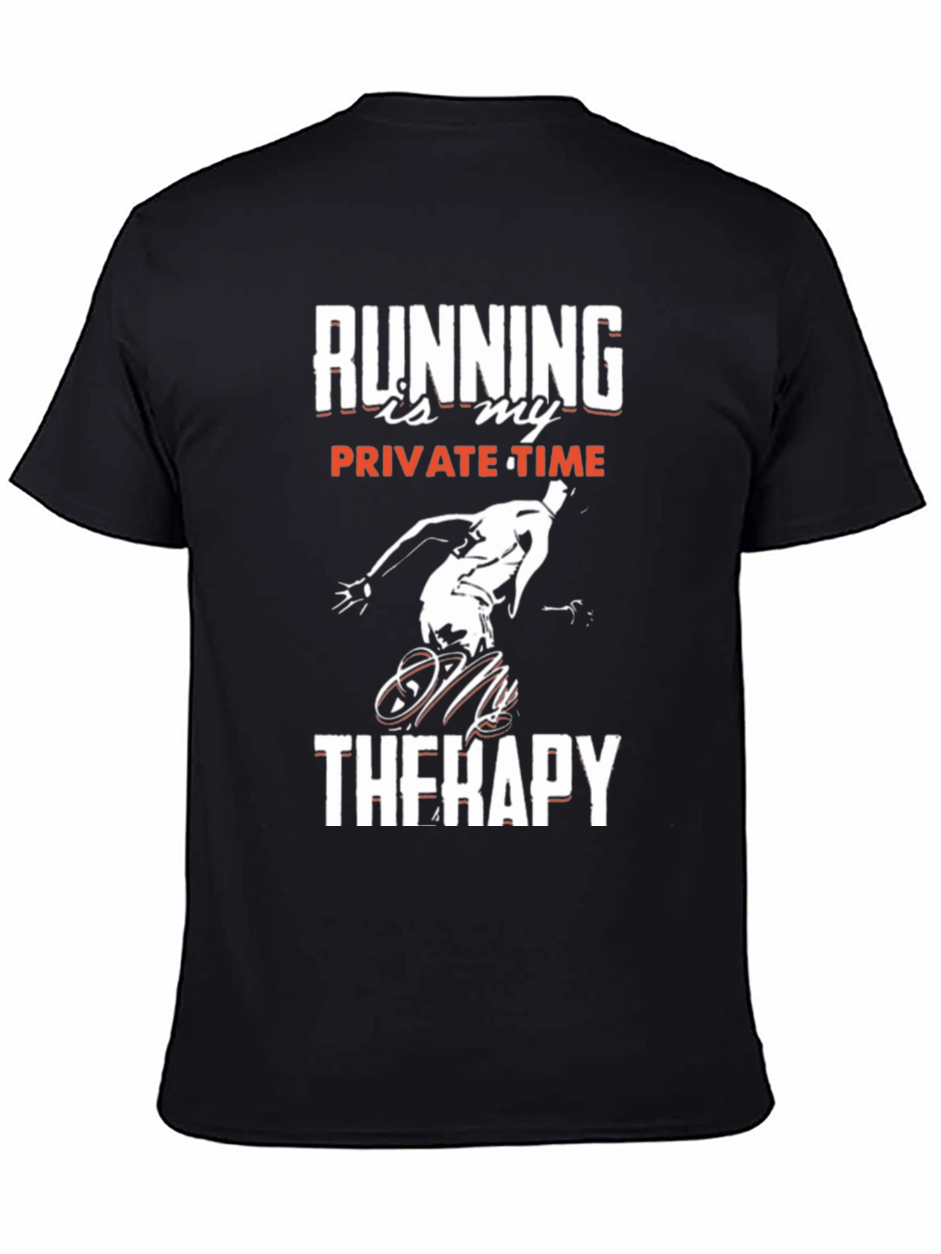 Camiseta Negra: Running is My Therapy