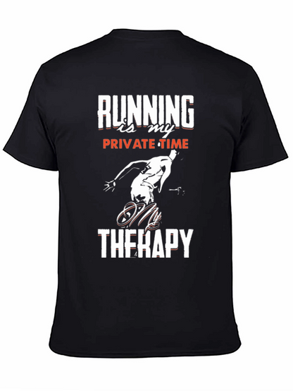 Camiseta Negra: Running is My Therapy