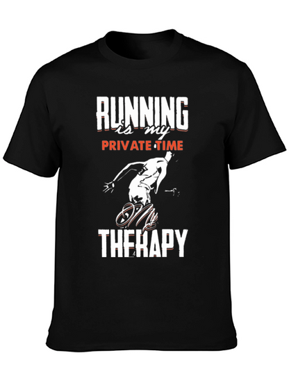 Camiseta Negra: Running is My Therapy