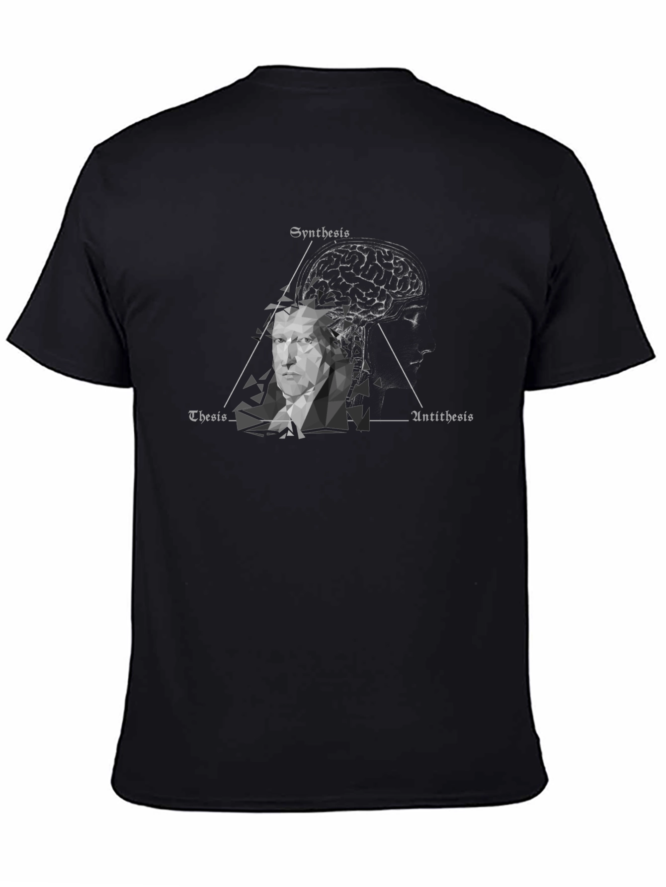 Camiseta Negra Filosofía Hegeliana: Tesis Antítesis Síntesis