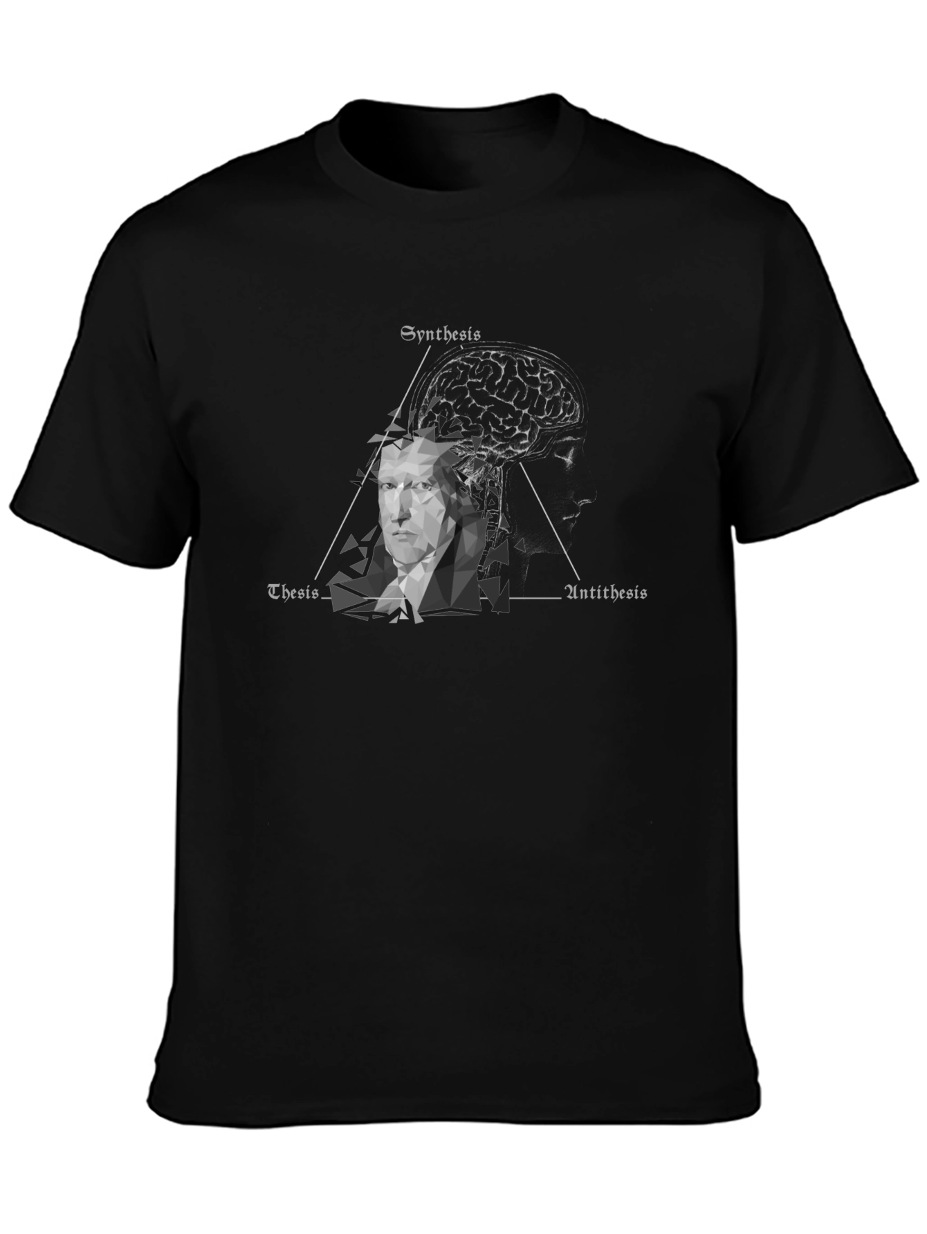 Camiseta Negra Filosofía Hegeliana: Tesis Antítesis Síntesis