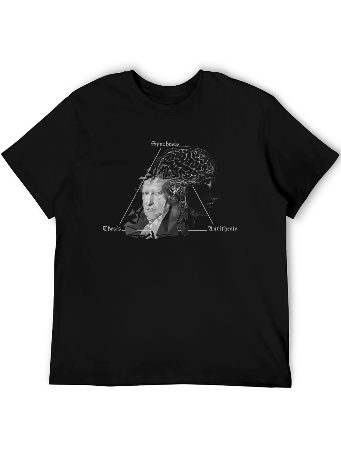 Camiseta Negra Filosofía Hegeliana: Tesis Antítesis Síntesis