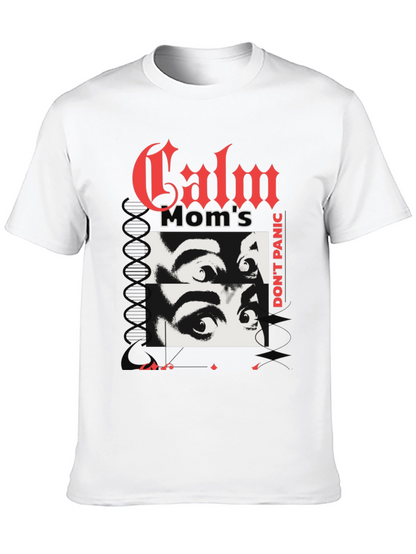 Camiseta Negra con Diseño Calm Moms Dont Panic