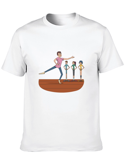 Camiseta Negra con Diseño de Clase de Ballet