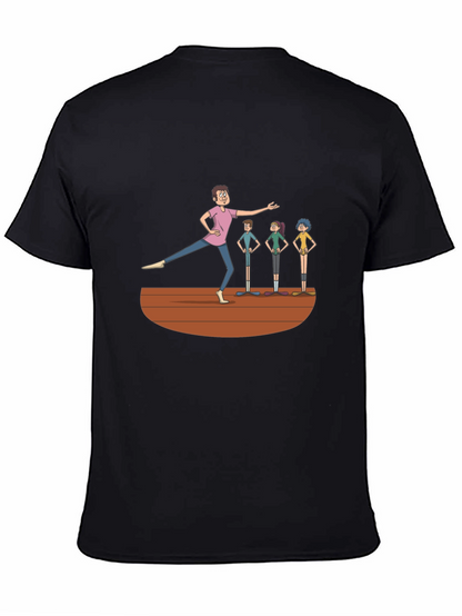 Camiseta Negra con Diseño de Clase de Ballet