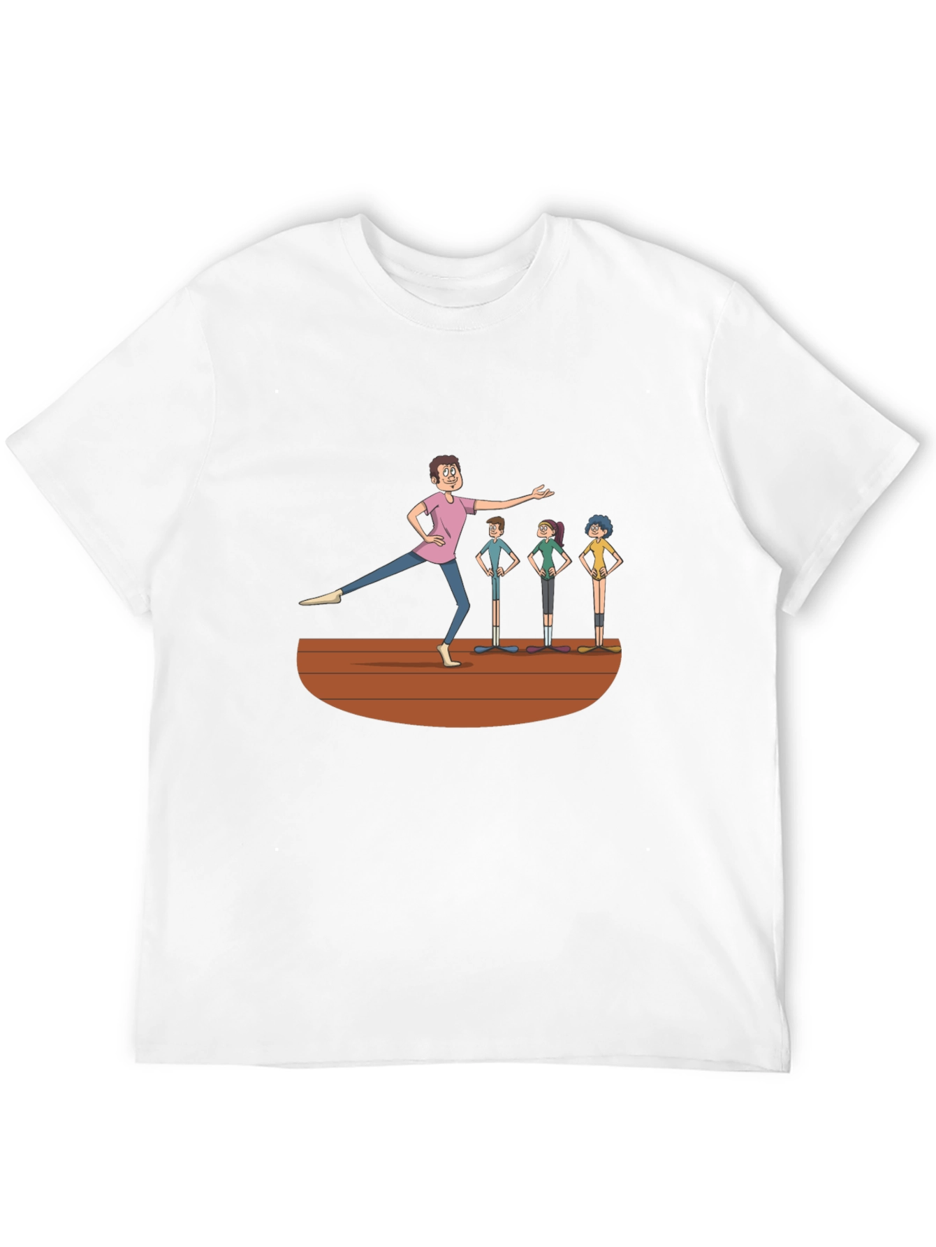 Camiseta Negra con Diseño de Clase de Ballet