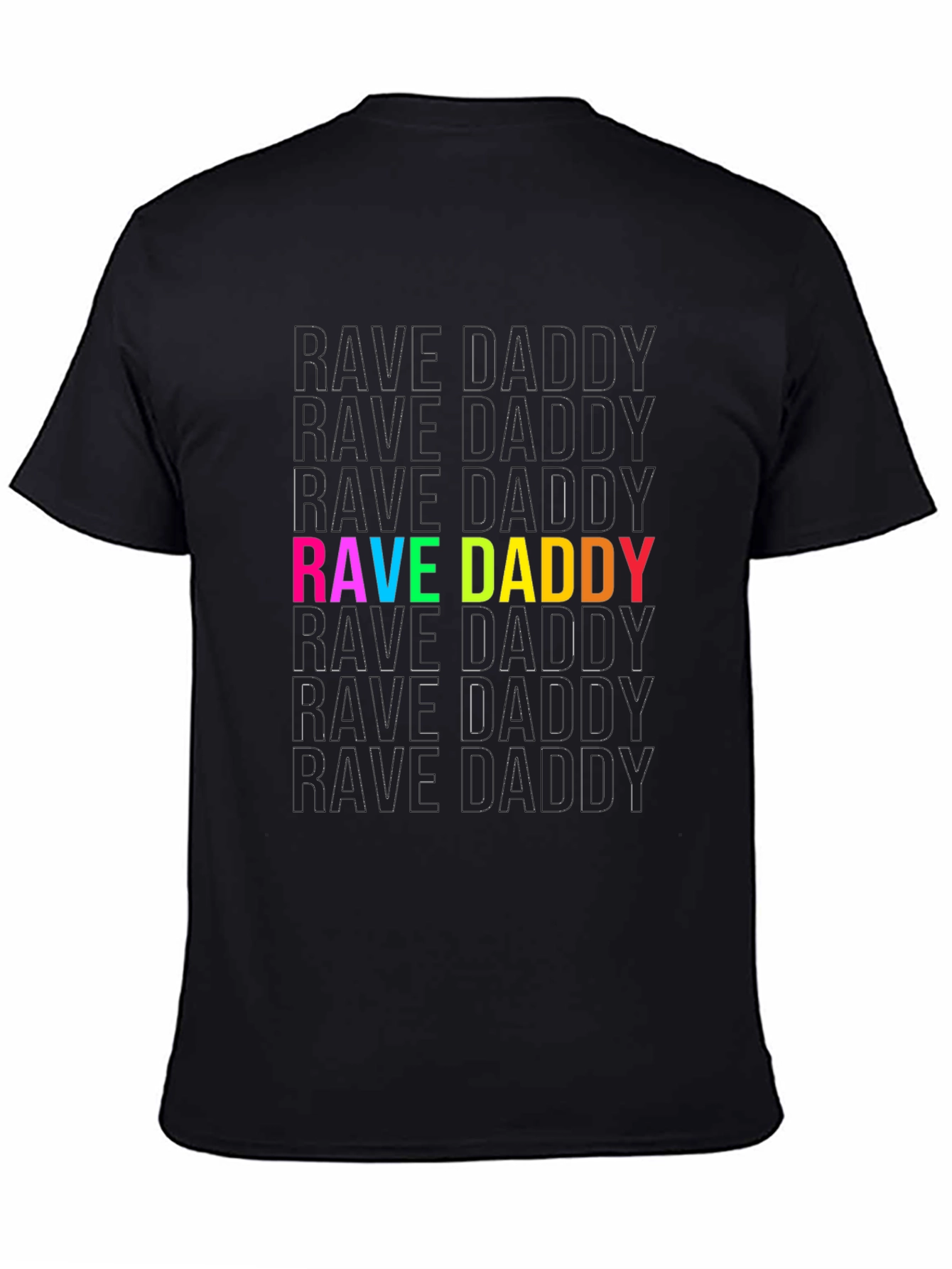 Camiseta Negra Rave Daddy para Hombre