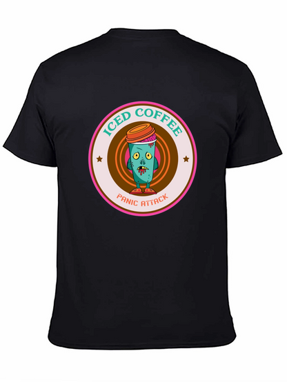Camiseta Negra Ataque de Pánico Café Helado Zombie