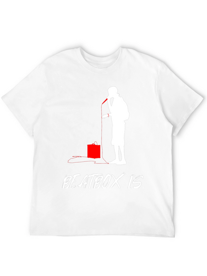 Camiseta Negra con Diseño de Beatbox