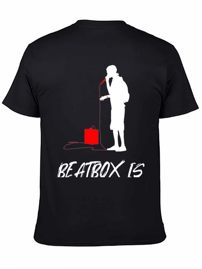 Camiseta Negra con Diseño de Beatbox