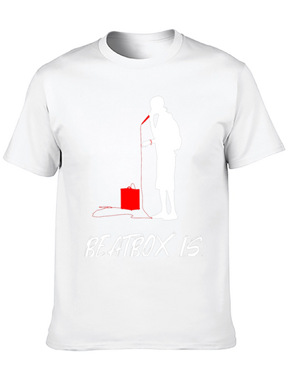 Camiseta Negra con Diseño de Beatbox