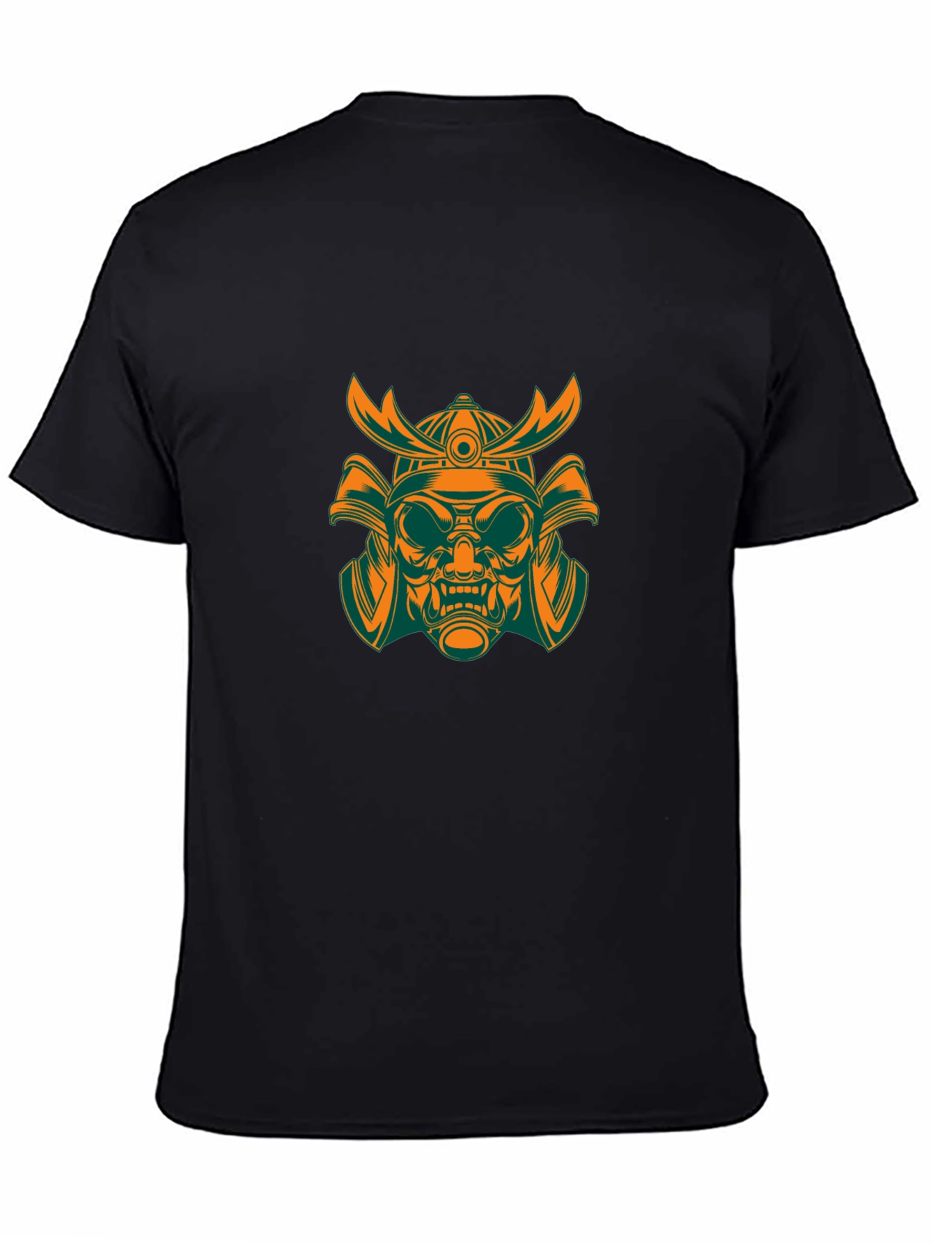 Camiseta Negra con Diseño Samurai