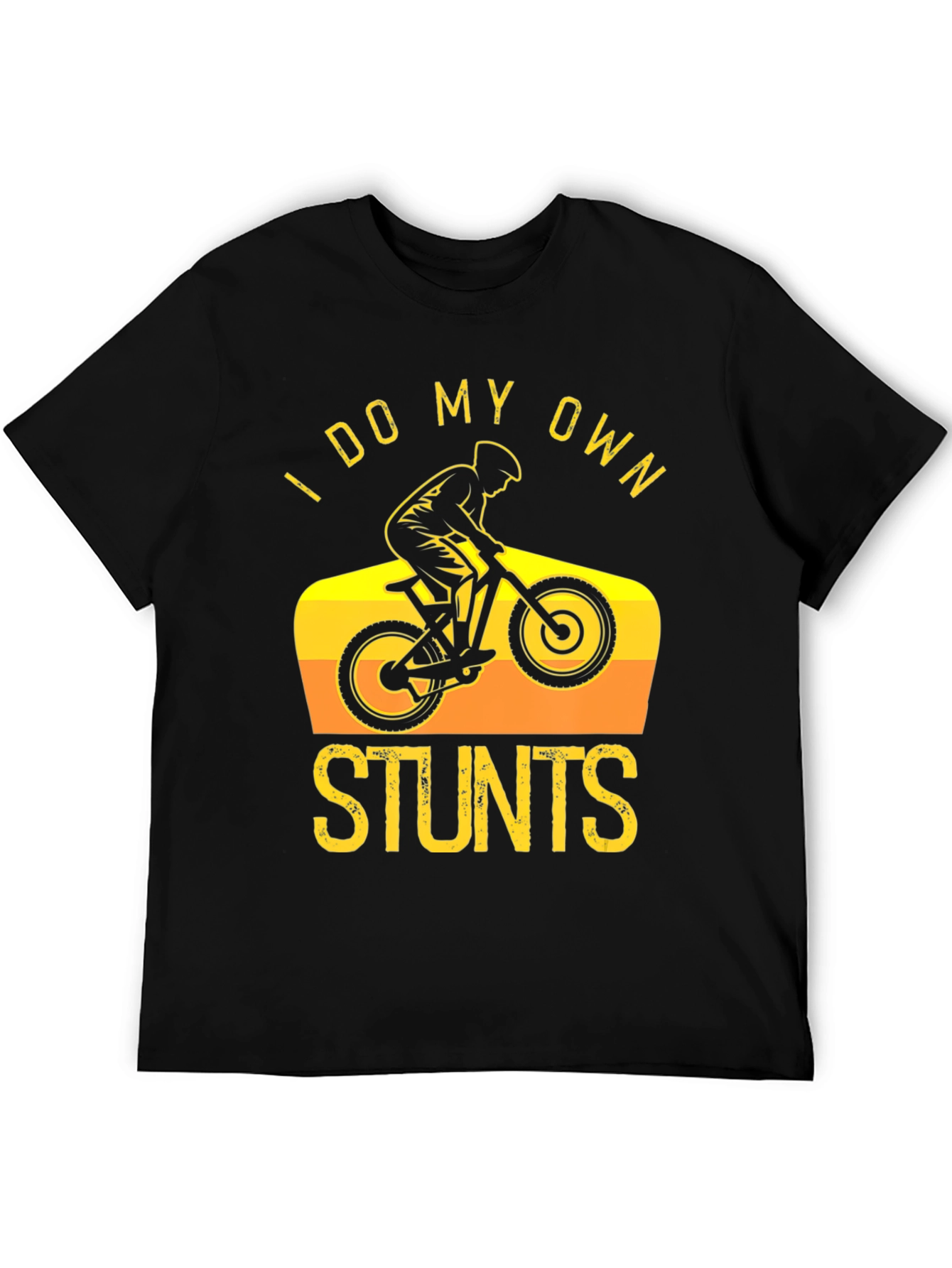 Camiseta Negra I Do My Own Stunts Ciclismo