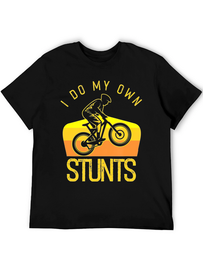 Camiseta Negra I Do My Own Stunts Ciclismo