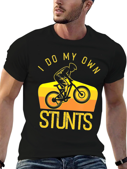 Camiseta Negra I Do My Own Stunts Ciclismo