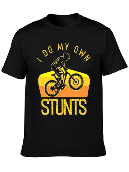 Camiseta Negra I Do My Own Stunts Ciclismo
