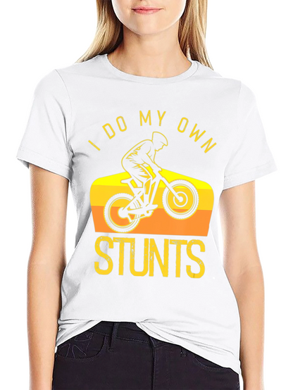 Camiseta Negra I Do My Own Stunts Ciclismo