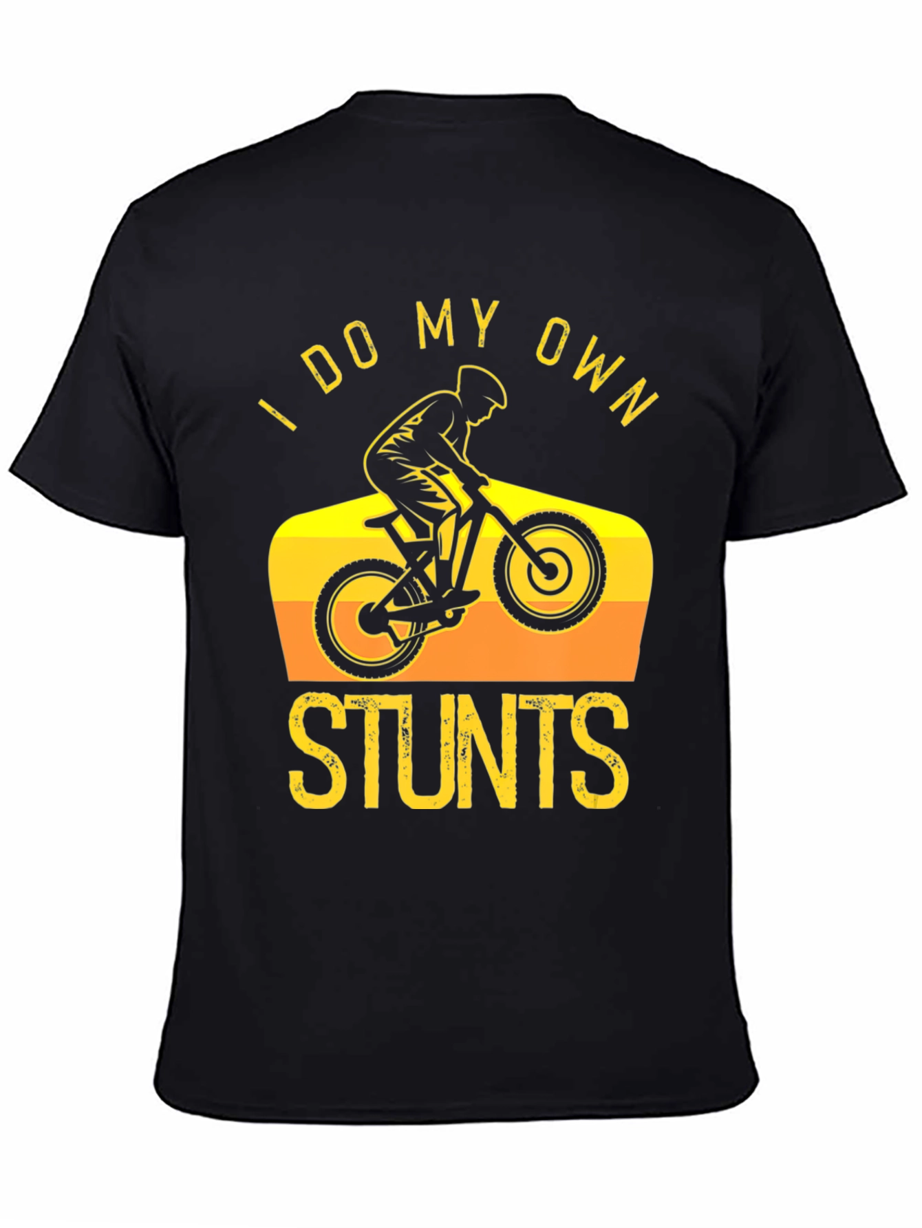 Camiseta Negra I Do My Own Stunts Ciclismo