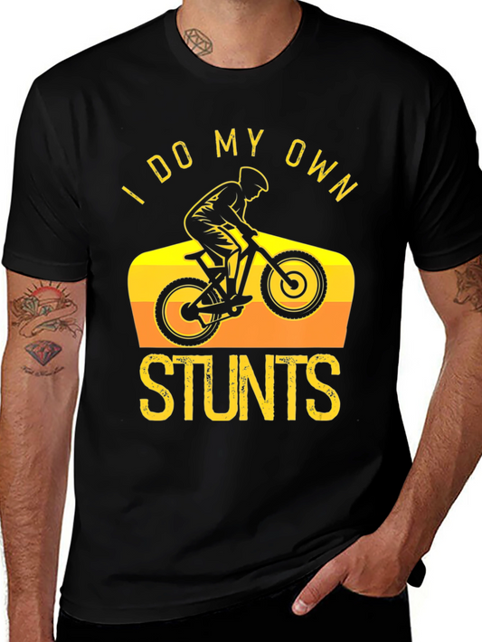 Camiseta Negra I Do My Own Stunts Ciclismo