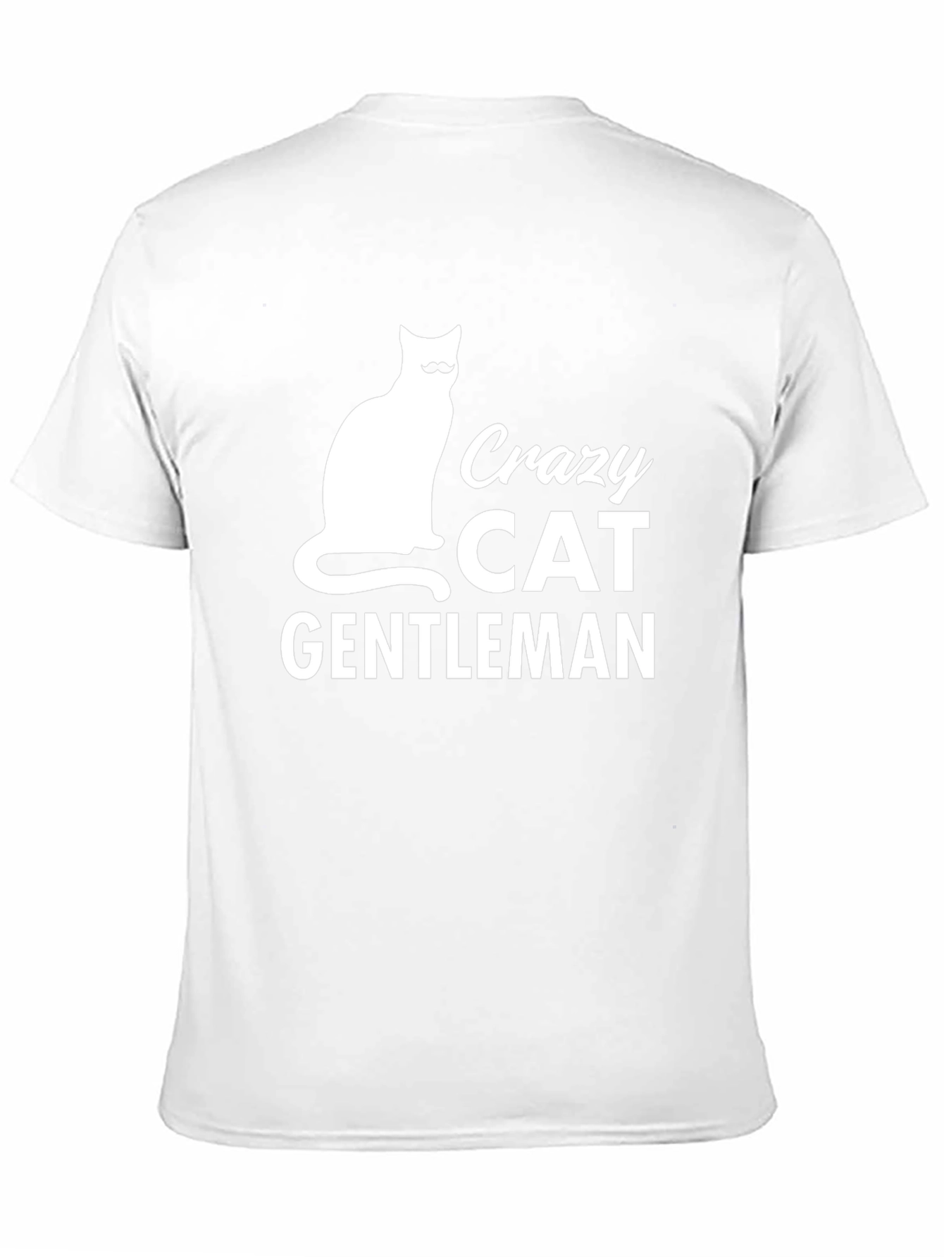 Camiseta Negra Hombre Crazy Cat Gentleman