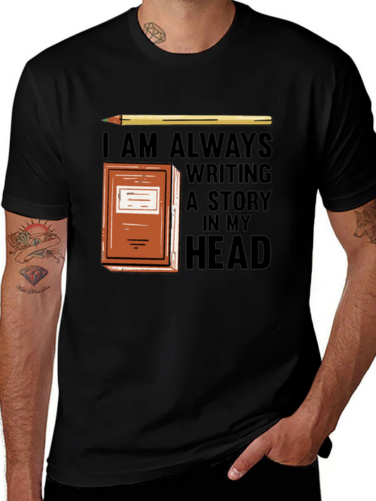 Camiseta Negra Siempre Escribiendo para Escritores