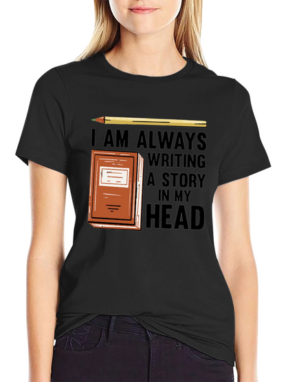 Camiseta Negra Siempre Escribiendo para Escritores