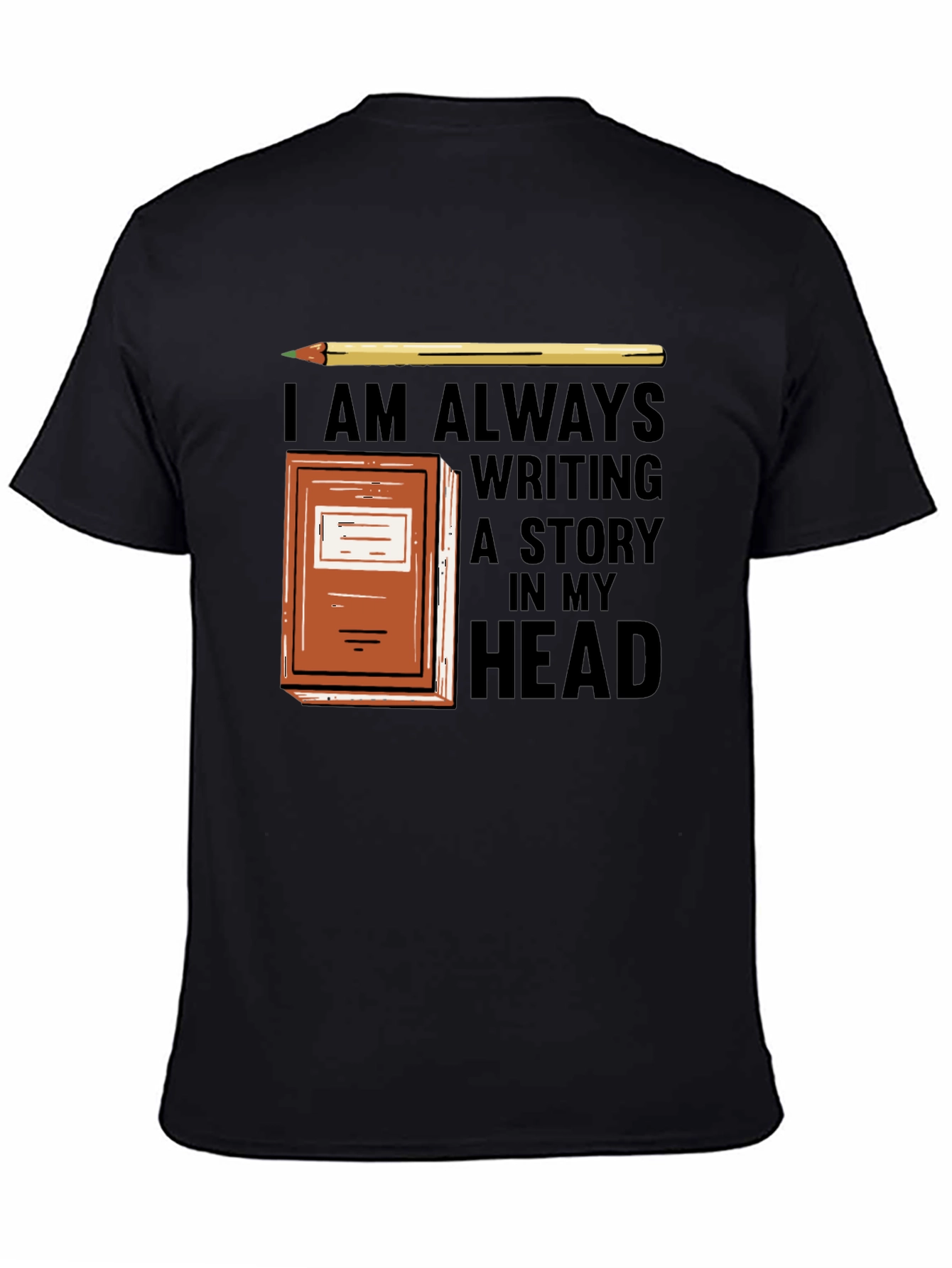 Camiseta Negra Siempre Escribiendo para Escritores