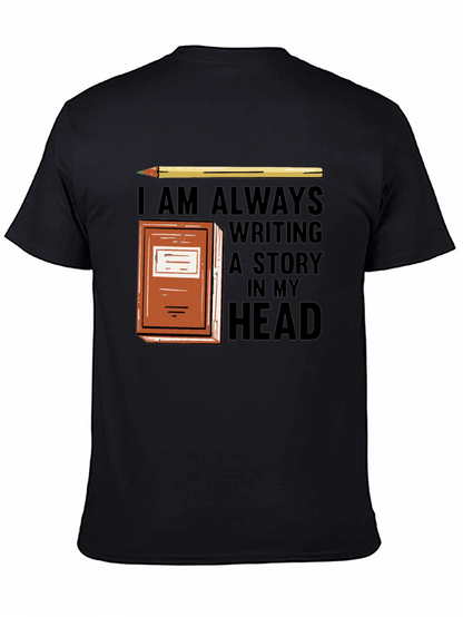 Camiseta Negra Siempre Escribiendo para Escritores