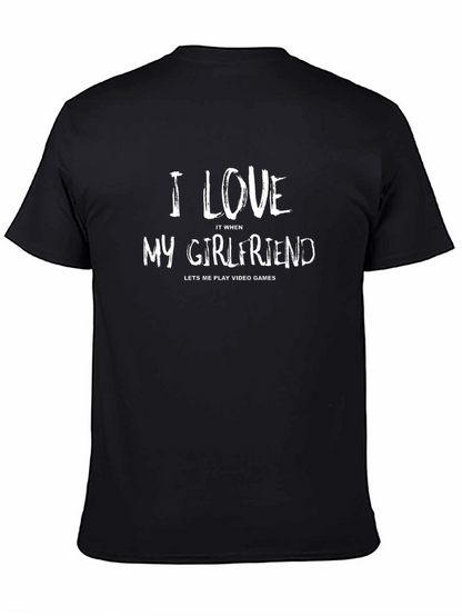 Camiseta Negra: Amo a mi Novia - Videojuegos