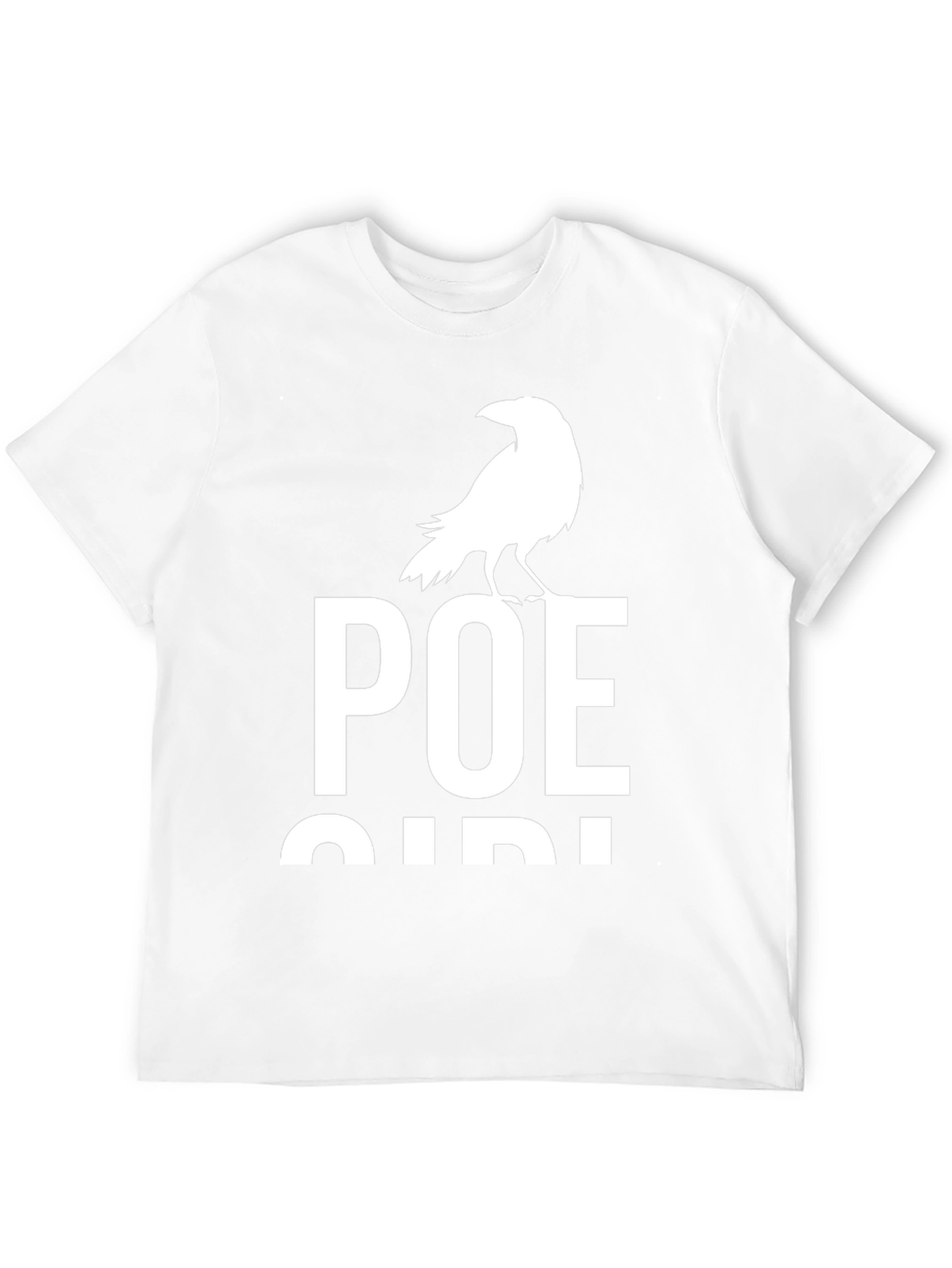 Camiseta Negra Poe Bird para Amantes de la Literatura