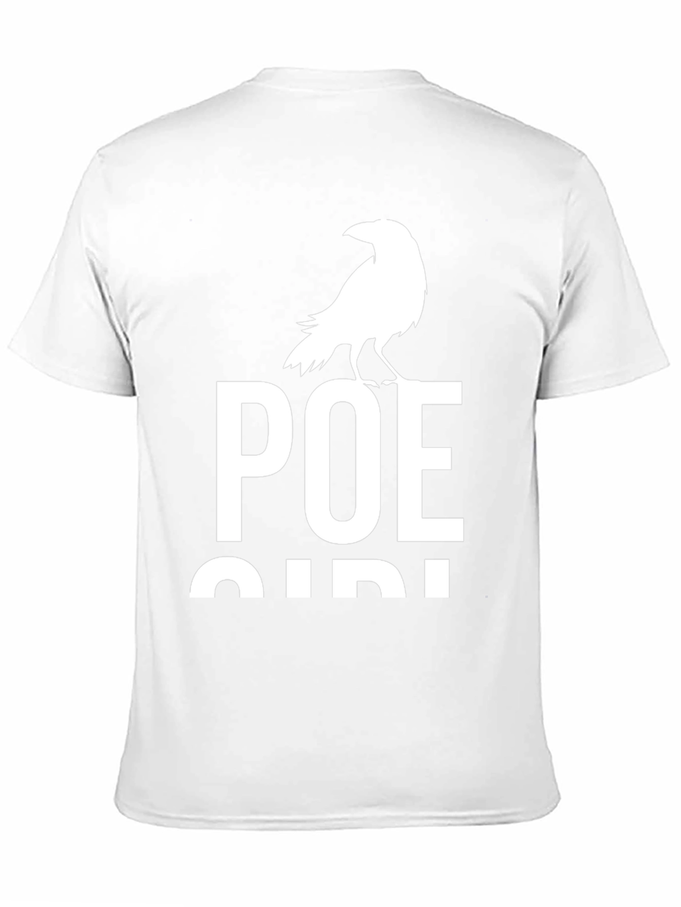 Camiseta Negra Poe Bird para Amantes de la Literatura