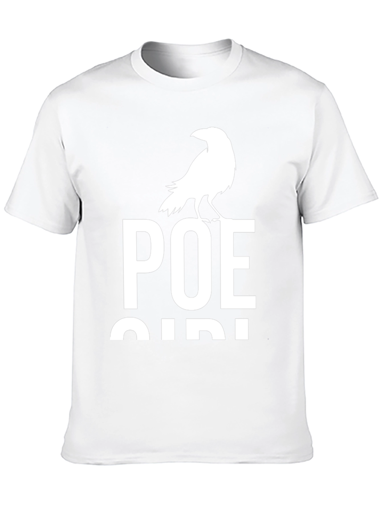 Camiseta Negra Poe Bird para Amantes de la Literatura