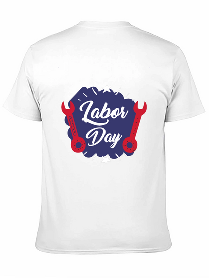 Camiseta Negra Día del Trabajo con Diseño de Herramientas