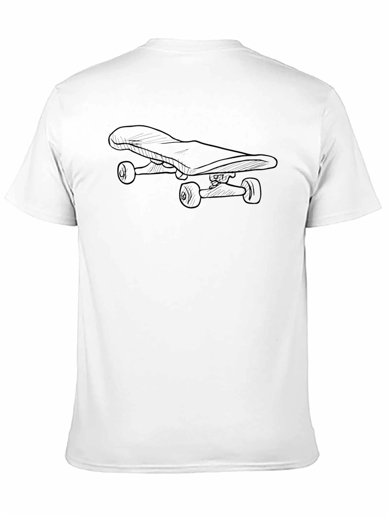 Camiseta Negra con Diseño de Skate para Hombre