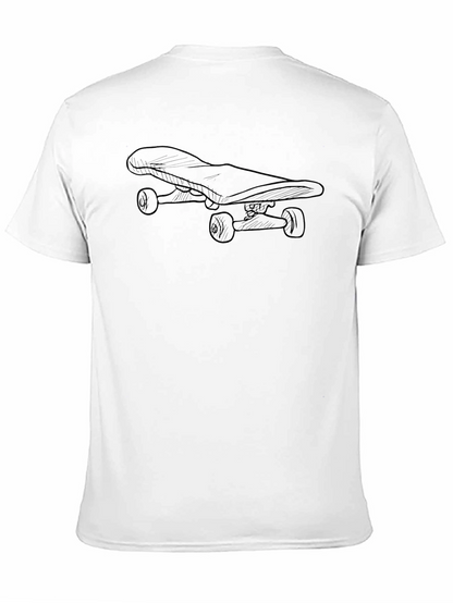 Camiseta Negra con Diseño de Skate para Hombre