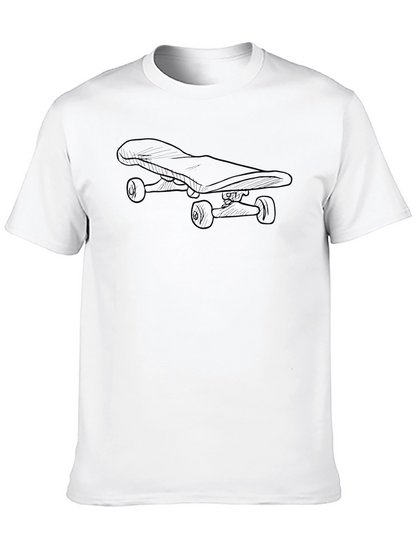 Camiseta Negra con Diseño de Skate para Hombre