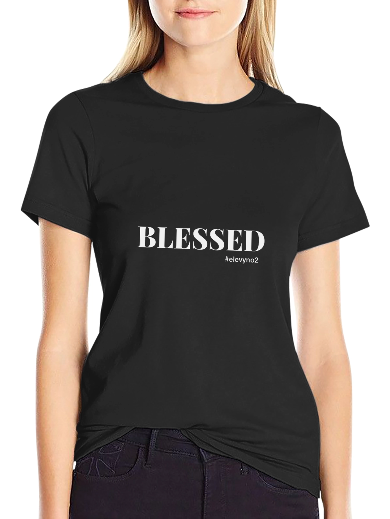 Camiseta Negra Blessed #elevyno2
