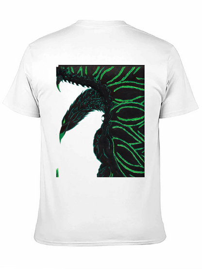 Camiseta Negra con Diseño de Dragón Verde