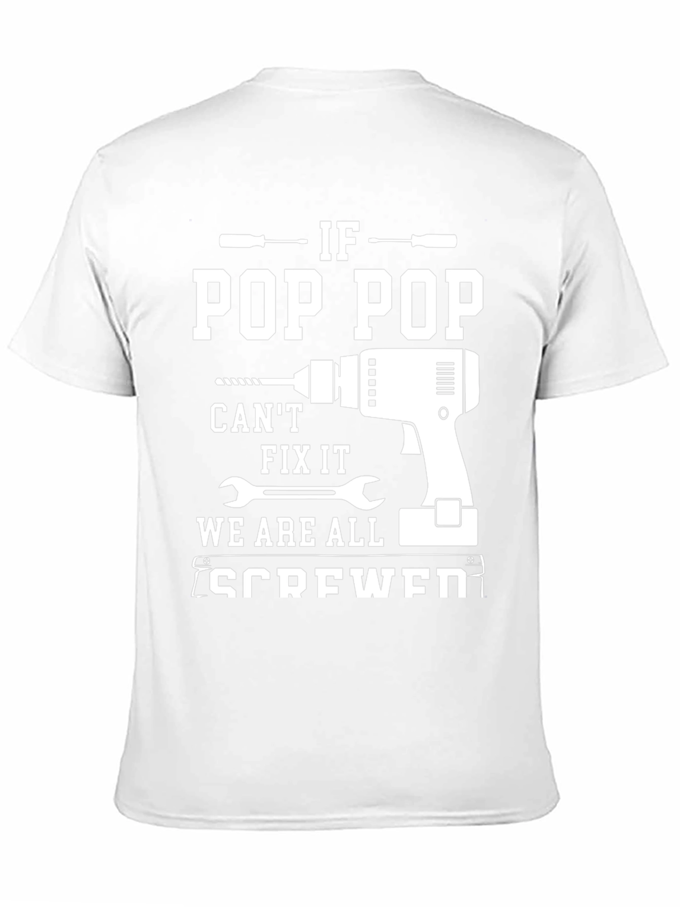 Camiseta Negra If Pop Pop Cant Fix It